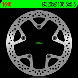 NG TARCZA HAMULCOWA TYŁ BMW K 1600GT '10-'22 (320X136,5X55MM) (5X10,5MM)