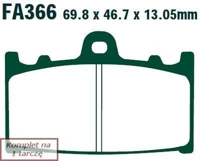 Brake pads EBC FA366V V-PAD (set on 1 disk)