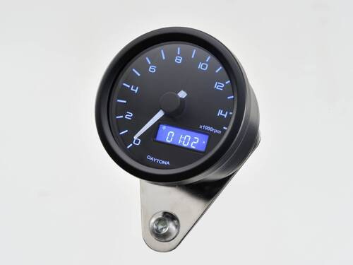 VELONA60 TACHOMETER 15000RPM, BLUE-LED, BLACK