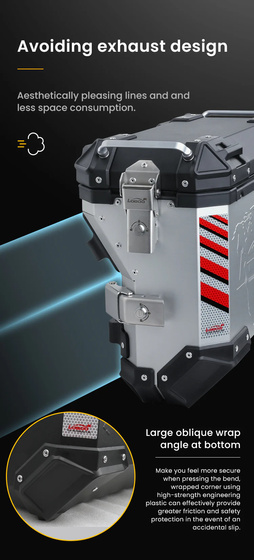 LOBOO PIKE Kufer centralny srebrny 36L (10.5.01363.001.21)