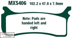 Klocki hamulcowe EBC MXS406 off-road wyczynowe (kpl. na 1 tarcze)