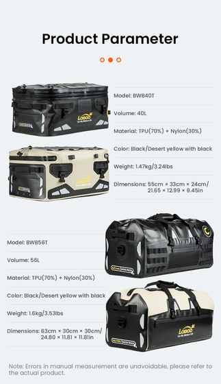 LOBOO TPU Torba czarna 40L (z hermetycznym zamkiem błyskawicznym) (10.4.01034.001.61)