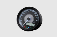 87791 VELONA80" ELECTRICAL SPEEDOMETER 260 KM/H MPH, WHITE LED, BLACK
