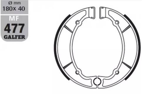 GALFER SZCZĘKI HAMULCOWE TYŁ SH512 YAMAHA XJ 550 '81-'84, XV 750 VIRAGO '92-'94, XV 750 SPECJAL '81-'84, XZ 550 '82-'84, YX 600 RADIAN '86-'90, XV 500 '83-'84