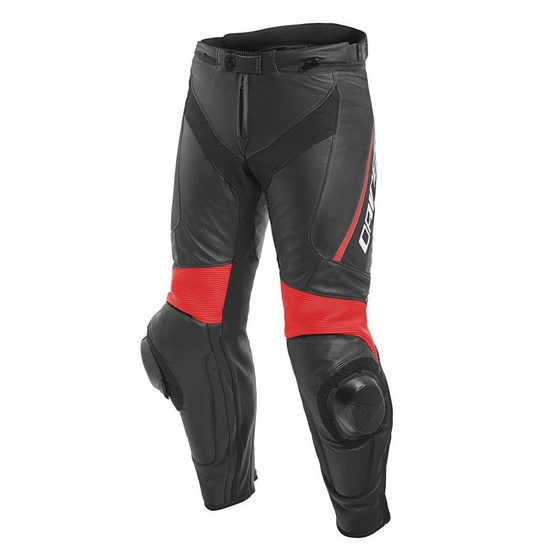 Motorcycle Leather Pants DAINESE DELTA 3 black/red