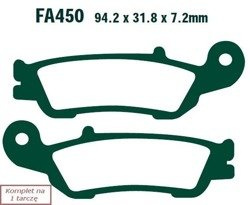 Brake pads EBC FA450TT (set on 1 disk)