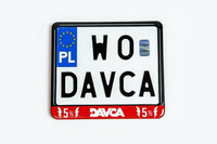 DAVCA licence plate holder
