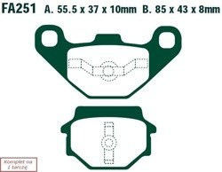 Brake pads EBC FA251 (set on 1 disk)