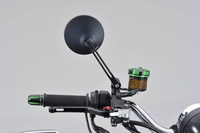 D-MIRROR-3 ROUND/ROD ALUMINUM BLACK 1PC E-MARKED