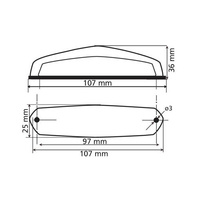90161 Hirox, Led tail light, 12V