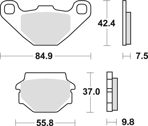 TRW LUCAS BRAKE PADS KH67 SINTER OFFROAD APRILIA PEGASO 650 91-00, KAWASAKI KLR 250 84-05, GPZ 500 88-04, KLE 500 91-07, KL / KLR 600 / 650 84-04, FRONT/REAR