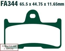 Brake pads EBC FA344R (set on 1 disk)