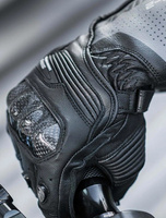 Motorcycle Gloves SHIMA STR-2 black/red