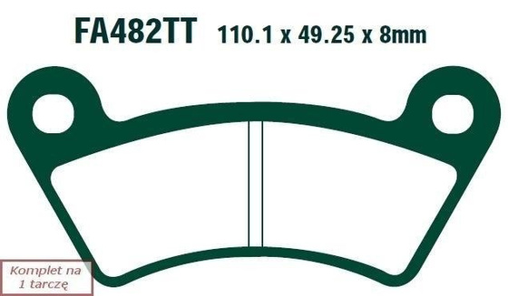 Brake pads EBC FA482TT (set on 1 disk)