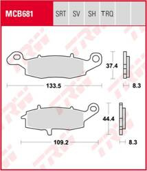 TRW LUCAS BRAKE PADS KH231 SINTER RACING KAWASAKI ER6 06-16, VERSYS 650 07-14, Z 750, 04-06, ZR7 99-04, W 800 '11-, GPZ 1100 95-98, VN 1500 93-04, VN 1600 03-08, VN 1700 09-17, SUZUKI GS 500 96-08, GSF 600 00-04, FRONT