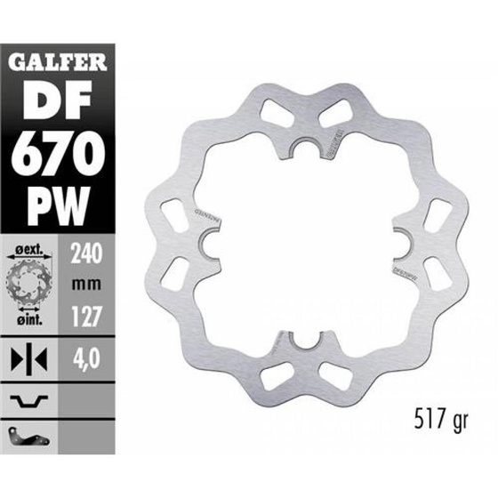 GALFER TARCZA HAMULCOWA 240MM DF670PW