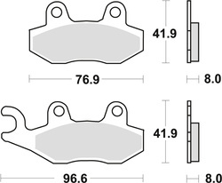 TRW LUCAS BRAKE PADS KH135 KH214 ORGANIC APRILIA SX 125 18-, HONDA NSR 150 02-, KAWASAKI KLX 125 10-13, KDX 250 90-94, KLX 250 09-17, KLF 300 89-07, H2 1000 '18-, YAMAHA WR 125 91-97, TT 350 91-95, XTZ 750 89-97, FRONT/REAR