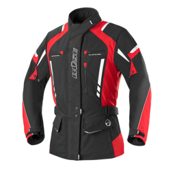 Kurtka motocyklowa damska BUSE Torino Pro czarno-czerwona 46