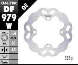 GALFER TARCZA HAMULCOWA TYŁ YAMAHA YXR 700 RHINO '08- WAVE (184X86X3,5MM)