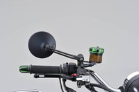 D-MIRROR-3 ROUND/ROD ALUMINUM BLACK 1PC E-MARKED