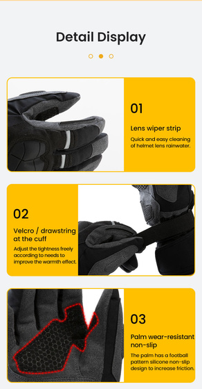 LOBOO Podgrzewane rękawice motocyklowe Szare (01.2.09047.001.01)