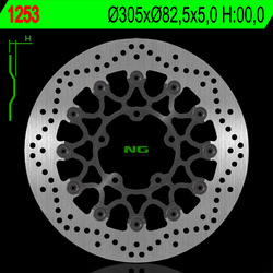 NG TARCZA HAMULCOWA PRZÓD TRIUMPH TIGER 800 '10-'15, TIGER EXPLORER 1215 '13-'15 (305X82,5X5) (5X10,5MM)