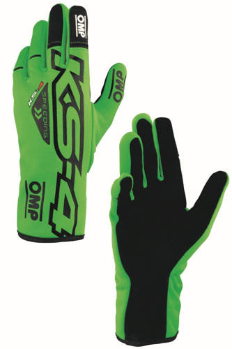 OMP Racing Karting Kart Gloves KS-4 MY2023 green