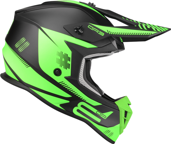 Kask Motocyklowy LAZER OR3 PP3 (kol. Czarny - Zielony Fluo - Matowy) rozm. XS