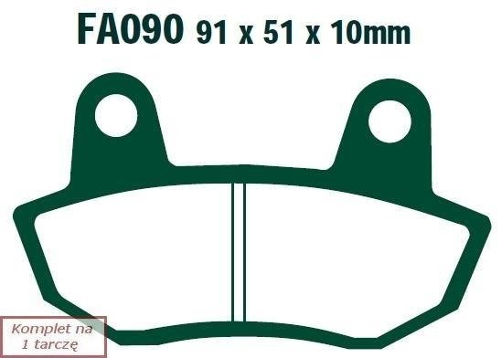 Brake pads EBC FA090V V-PAD (set on 1 disk)