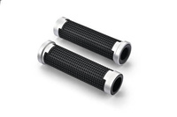 GRIP W/ALU."GGDM-CROSS"7/8"BLACK&SILVER,125MM