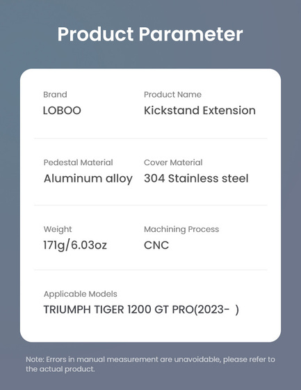 LOBOO Nakładka na stopkę boczną do Triumph Tiger1200 GT PRO (2023-) (10.3.03921.001.11)