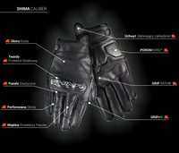 Rękawice motocyklowe miejskie SHIMA CALIBER