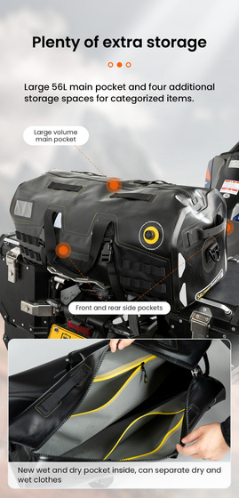 LOBOO TPU Torba 56L biało-czarna (z hermetycznym zamkiem błyskawicznym) (10.4.01036.001.61)