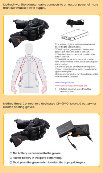 LOBOO Podgrzewane rękawice motocyklowe Szare (01.2.09050.001.01)