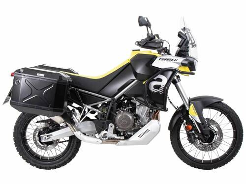 Aprilia Tuareg 660 (2022) stainless steel side carrier incl xplorer black sideboxes