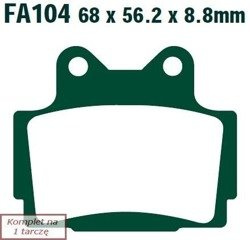 Brake pads EBC FA104HH wzmacniane (set on 1 disk)