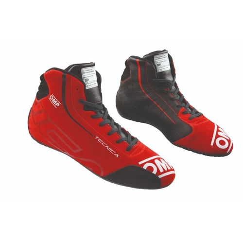 Rally Race Racing Shoes OMP Tecnica boots (FIA) red