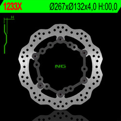 NG TARCZA HAMULCOWA PRZÓD YAMAHA X-MAX 125/250 '05-'15, MAJESTY 400 '04-'13, T-MAX 500/530 '08-'15 (PŁYWAJĄCA) (267X132X4) (5/6X8,5MM) WAVE