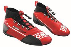 OMP Racing KS-2F Karting Kart Shoes boots red
