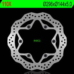 NG TARCZA HAMULCOWA PRZÓD HONDA CBF 500/600, CB 750 92-93, CBR 1000F 87-92, ST 1100, VT 1300 (TYŁ) (296X144X5,MM) (6X10,5MM) WAVE
