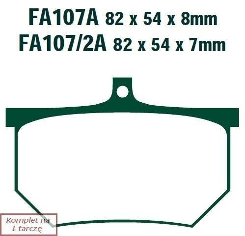 Brake pads EBC FA107A (set on 1 disk)