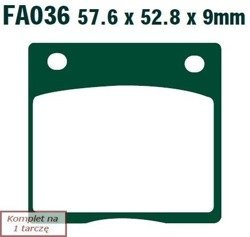 Brake pads EBC FA036 (set on 1 disk)