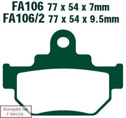 Brake pads EBC FA106TT (set on 1 disk)
