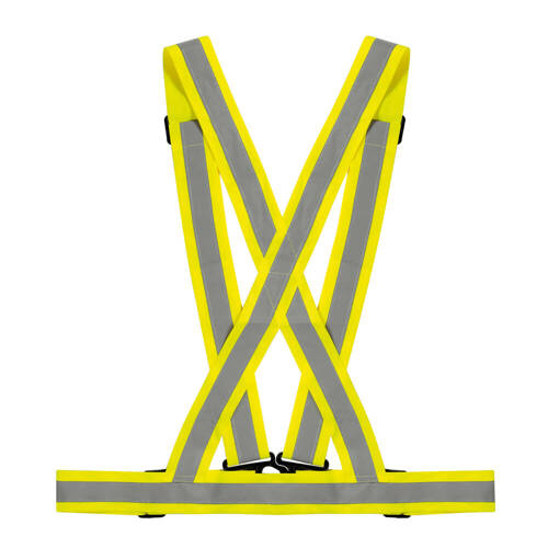 91410 X-Belt, safety reflective cross belt – Yellow