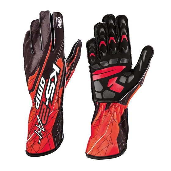 OMP Racing Karting Racing Gloves KS-2 ART red