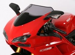 Szyba motocyklowa MRA DUCATI 848, H6/H7, -, forma O, przyciemniana