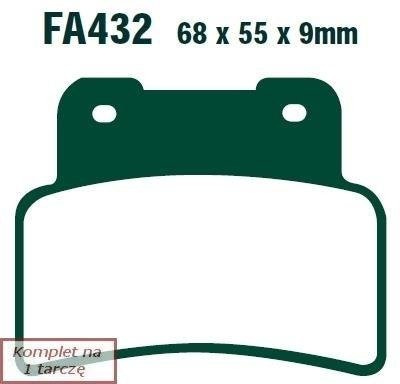 Brake pads EBC FA432HH wzmacniane (set on 1 disk)
