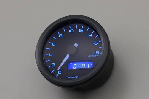 VELONA60 TACHOMETER 18000RPM, BLUE-LED, BLACK