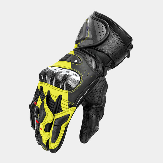 Men's long motorbike gloves SHIMA RS-3 FLUO - L