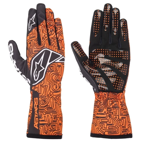 Alpinestars Tech 1-K Race V2 Kart Gloves Vertical orange
